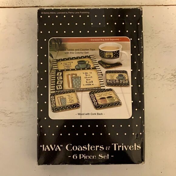 JAVA Coasters & Trivets (NWOT) - Picture 1 of 1